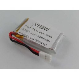 Batterie compatible avec Mould King 33041C Quadrocopter drone (380mAh, 3,7V, Li-ion) - Vhbw