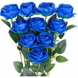 12 pcs Roses Fleurs Artificielles de Soie Faux Bouquet Arrangements Décoration Floraux Rose Fleurs