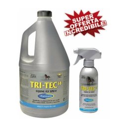 Tri-tec 14 insectifuge pour chevaux contre les taons, mouches et insectes volants 3,8 litres en