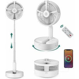 Portable Ventilateur Silencieux avec Telecommande – Ventilateur de table pliable Oscillation