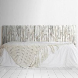 Tête de lit lit pvc Décoratif Economique Imprimé Texture Bois Tables Verticales Peintes Blanc Effet
