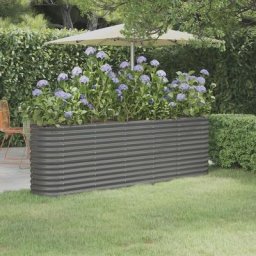 Bac à fleurs - Jardinière pour extérieur/intérieur jardin terrasse balcon - Acier enduit de poudre