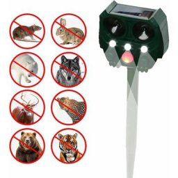 Ontway - Répulsif solaire pour animaux étanche à ultrasons détecteur de mouvement extérieur pour