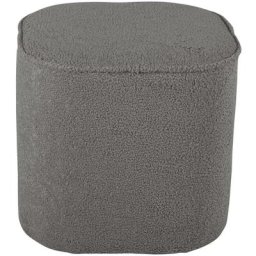 Pouf Piff 44x44x41 cm Teddy Gris Venture Home - Grey