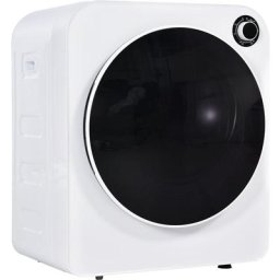 Séchoir à tambour, séchoir en acier inoxydable, 3 kg, 830w, blanc / triple filtre, 5 programmes,