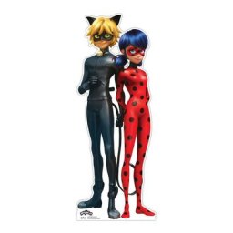 Star Cutouts - Figurine en carton – Miraculous - Ladybug et Chat Noir - Hauteur 95 cm
