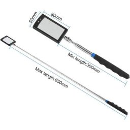 Miroir Outil,Miroir D'inspection Flexible Et Télescopique à Led Éclairé,Outil D'extension à Pivot à
