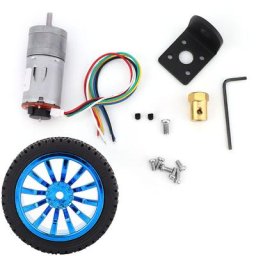 Moteur à engrenages encodeur bricolage avec support de montage Kit de roue 65mm pour Smart Car