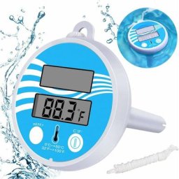Thermomètre de piscine Thermomètre de Piscine à énergie Solaire Thermomètre numérique Flottant