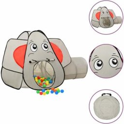 Tente pour enfant - Style Moderne - Maison de jeu - 250 balles Éléphant Gris 174x86x101cm