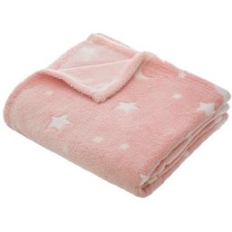 Atmosphera - Plaid Phosphorescent Rose créateur d'intérieur - Rose clair