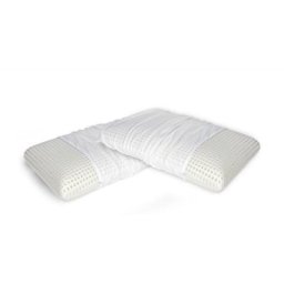 Talamo Italia Lot de 2 oreillers pour lit, 100% Made in Italy, Oreiller amovible savon en mousse à