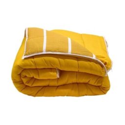 Couette imprimée double face 220x240 cm Stripes - Jaune