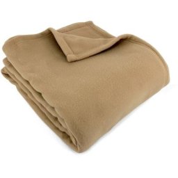Couverture teddy 100% Polyester 350 g/m2 240x300 cm - Marron Sable