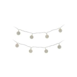 Guirlande lumineuse EDM boules argentées - esprit de Noël - lumière chaude - 10 ampoules led - 2,5