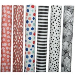Rouleau 1PZ papier cadeau 200X70CM pois assortis