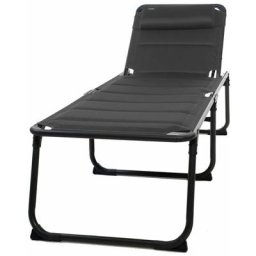 Chaise longue de camping pliable Barletta Relax Gris Travellife Gris
