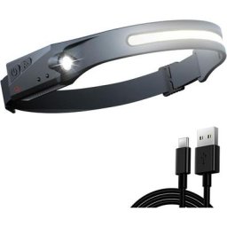 Phare Rechargeable Phare led Puissant 230° Phare usb Étanche 5 Modes Halolight pour Course à Pied
