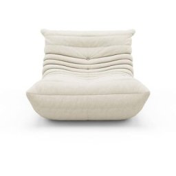 Canapé Relax Design Chauffeuse 1 Place SOFTY Mousse Haute Densité Blanc