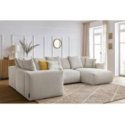 Canapé modulable Bobochic Canapé panoramique fixe modulable ultra moelleux voltaire 1 méridienne, 1