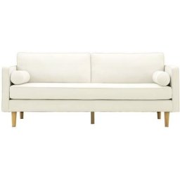 Canapé 3 places design en velours beige stan - Beige