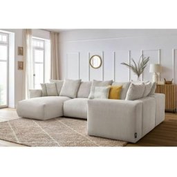 Canapé modulable Bobochic Canapé panoramique fixe modulable ultra moelleux voltaire 1 méridienne, 1
