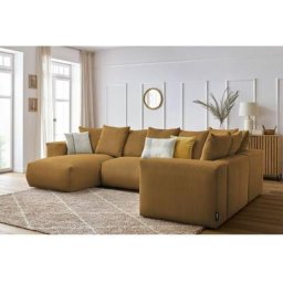 Canapé modulable Bobochic Canapé panoramique fixe modulable ultra moelleux voltaire 1 méridienne, 1