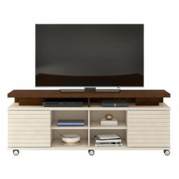 Meuble tv 70 Pouces Maxi Blanc Ecru Wengé - Blanc