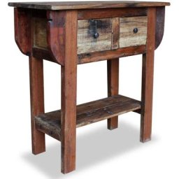 Table console Bois de récupération massif 80 x 35 x 80 cm Vidaxl Brun