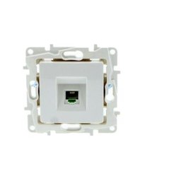 Barcelona Led - Prise téléphone encastrable RJ11 Blanc - Blanc