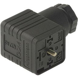 Hirschmann - Prise femelle avec insert électronique noir gdml 2016 gb 1 Pôle:2 + Terre 934