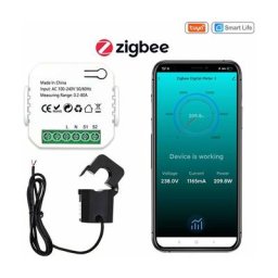 Compteur d'Energie 80A Tuya Smart Life ZigBee Pince Transformateur de courant APP Moniteur KWh