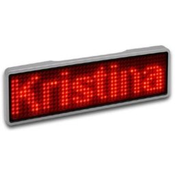 Sertronics - Badge porte-noms led 125906 rouge 44 x 11 Pixel (l x h x p) 93 x 30 x 6 mm 1 pc(s)