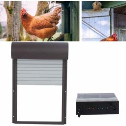 Porte Automatique Poulailler, Métal Intelligent Porte de Poulailler Programmable avec Minuterie