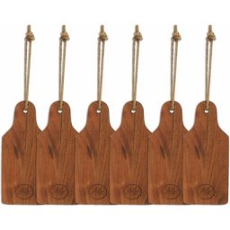 Mini planches à découper rectangle en acacia huilé (Lot de 6)