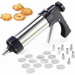 Seringue Patisserie Inox Professionnelle Presse a Biscuit Pistolet Patisserie avec 13 Disques