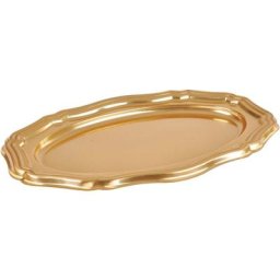 Set de 2 plateaux ovale or Louis XV 58 cm