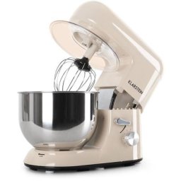 Klarstein - Robot Patissier Multifonctions, Batteur sur Socle, Bol 5L, Robot Cuisine 2000W, Crochet