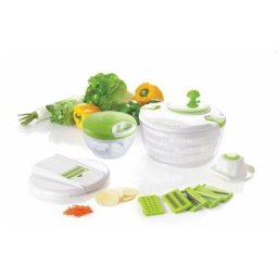 Set essoreuse à salade et mandoline Herzberg HG5057 - Acier inoxydable