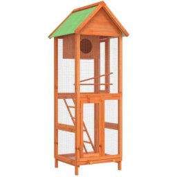 Maison à oiseaux marron 60x58,5x160 cm bois massif de pin Vidaxl Brown