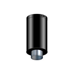 Elément droit de finition plafond therminox - Diamètre 150/150 - Hauteur 45 cm - Noir - Noir