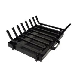 Hamea - Grille porte bûches pour cheminée à bois et bac à cendres inclus 50 x 38 cm h15cm