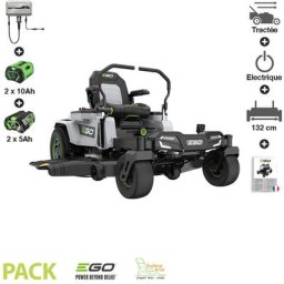 Pack 30Ah tondeuse autoportée Zero Turn coupe 132 cm et chargeur 1600W inclus ego ZT5201E-L