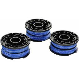 Black+decker Lot de 3 Bobines de Rechange pour Coupe-Bordures, Bobine Reflex Plus a Déroulement