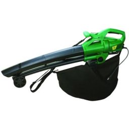 Green Cat - Aspirateur Souffleur Broyeur de feuilles 3000W + Sac 45 Litres avec Roulettes Jardins