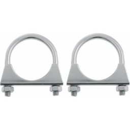 2x Collier pot échappement universel 36mm tracteur 2 vis tuyau tube acier fixation support serrage