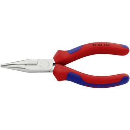 25 05 140 pour l'électronique et la mécanique de précision Pince plate à becs ronds droite 140 mm