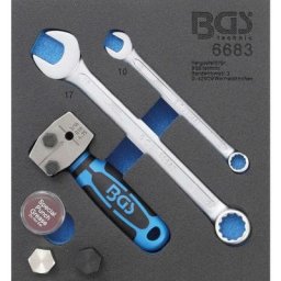 Bgs Technic - insert de servante d'atelier 1/6 :presse à collets din 4,75 mm (3/16'') bgs 6683