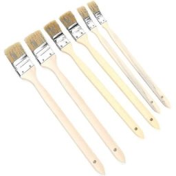 Pinceau Radiateur, 6Pcs Pinceau Plat Tête Coudée Pinceau Soie de Porc de Super Qualité Pinceaux