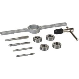 Silverline - Jeu de tarauds et filieres de m4, m5, m6, m8 porte taraud porte filiere